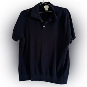 H&M Men’s Black short-sleeve polo shirt, size large. New, never worn.